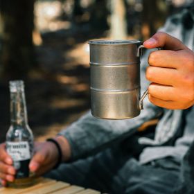 Outdoor stainless steel mug (select: Stainless steel mug-Silver)