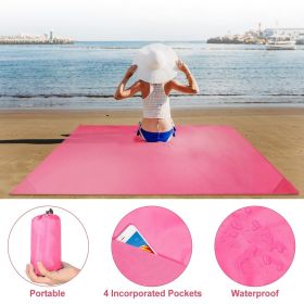 4.6' x 6.6' Waterproof Camping Mat (Color: Pink)