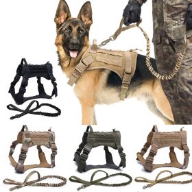 Tactical Dog Harness Pet Training Vest Dog Harness (Color: Black Harness, size: M)