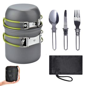 Camping Mess Kit (Color: Green)