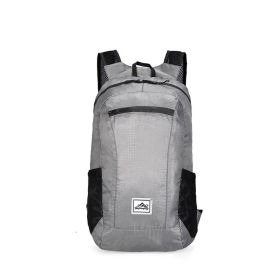 Lightweight Portable Foldable Backpack (Color: Gray, Type: Sports Bag)