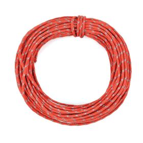 50ft Reflective Nylon Wind Rope Cord For Outdoor Camping (Color: Red)