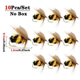 Artificial Bumblebee Fly Fishing Lures Baits (size: 10Pcs(No Box))