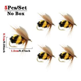 Artificial Bumblebee Fly Fishing Lures Baits (size: 5Pcs(No Box))