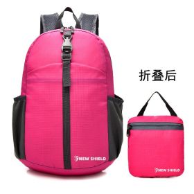 Folding Ultralight Portable Backpack (Color: Pink)