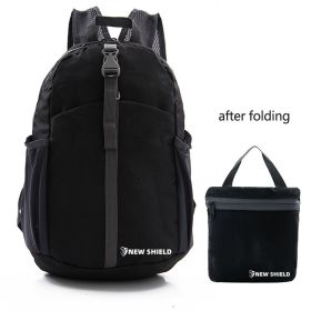 Folding Ultralight Portable Backpack (Color: Black1)
