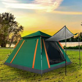 4-5 Person Pop-Up Family Tent (Color: Green)