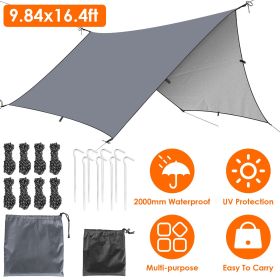 Waterproof Camping Tarp Kit (size: 3X5m)