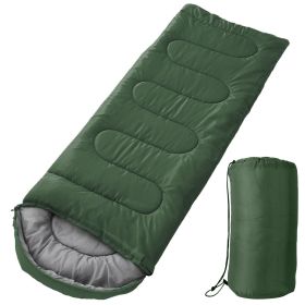 Sleeping Bags for Adults Teens Moisture-Proof (Color: Army Green)