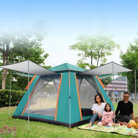 4-5 Person Foldable Waterproof Tent (Color: Green)