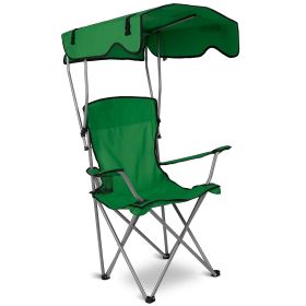 Foldable Beach Canopy Chair 330LBS Load Folding Seat (Color: Green)