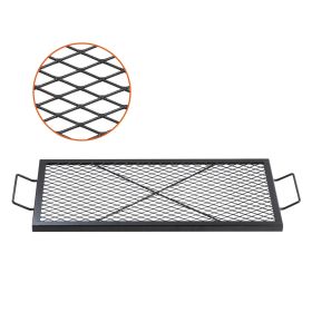 X-Marks Fire Pit Grill Grate, Rectangle Cooking Grate (size: 32 x 15 inches)