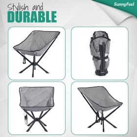 Small Compact Collapsible Camp Chair (Color: Padded Grey)