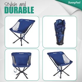 Small Compact Collapsible Camp Chair (Color: Net Fabric Blue)