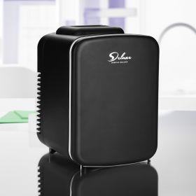 Deluxe Mini Fridge: Compact Portable Cooler & Warmer (Color: Black)