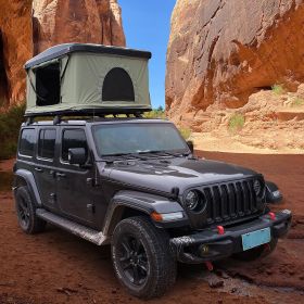 Trustmade Hard Shell Rooftop Tent (Color: Black + Green)