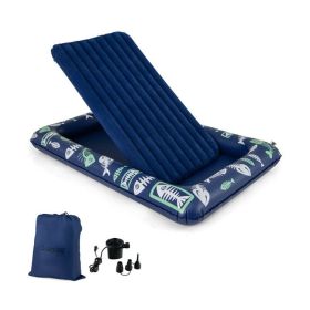 Inflatable Toddler Travel Bed (Color: Blue)
