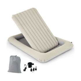 Inflatable Toddler Travel Bed (Color: Gray)