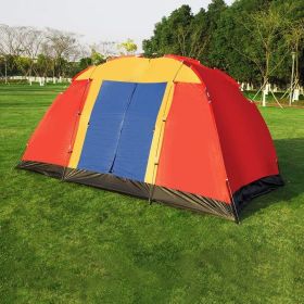 Outdoor 8 Person Camping Tent (Color: Red)