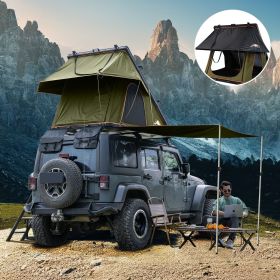 Rooftop Tent Hardshell with Side Awning (Color: Olive Green)