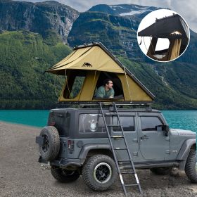 Adventurer Rooftop Tent Hardshell for Camping (Color: Desert Khaki)