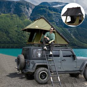 Adventurer Rooftop Tent Hardshell for Camping (Color: Olive Green)
