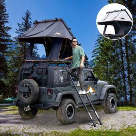 Adventurer Rooftop Tent Hardshell for Camping (Color: BLACK GRAY)