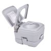 2.6 Gallon Flushable Camping Toilet for Tents Boats Semi Trucks RV Campers