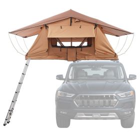 Rooftop Tent Hard Shell 2-3 Person Waterproof for Jeep SUV Truck w/ Ladder (Product Style: Foldable Type (Large))