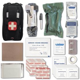 Compact Personal First Aid Kit (Color: Black)
