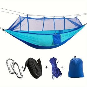 Camping Hammock with Net (Color: Blue)