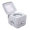 2.6 Gallon Flushable Camping Toilet for Tents Boats Semi Trucks RV Campers