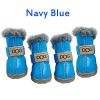 Winter Dog Snow Boots Waterproof Fur 4Pcs/Set Small Dogs