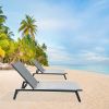 Outdoor 2-Pcs Set Chaise Lounge Chairs
