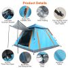 4-5 Person Camping Tent with 2 Mosquito Nets Windows